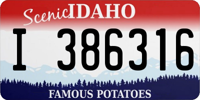 ID license plate I386316
