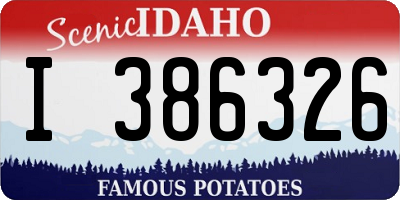 ID license plate I386326