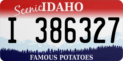 ID license plate I386327