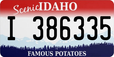 ID license plate I386335