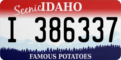 ID license plate I386337