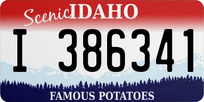 ID license plate I386341