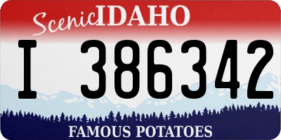 ID license plate I386342