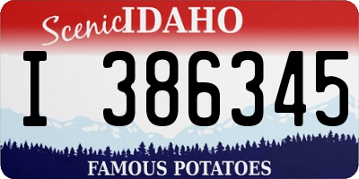ID license plate I386345