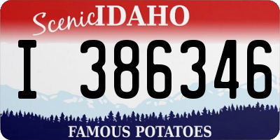 ID license plate I386346