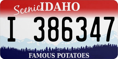 ID license plate I386347