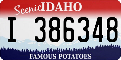 ID license plate I386348