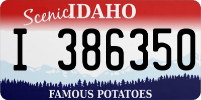 ID license plate I386350