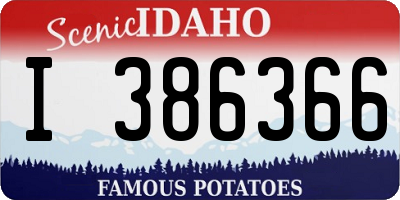 ID license plate I386366