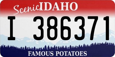 ID license plate I386371