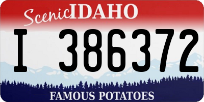 ID license plate I386372