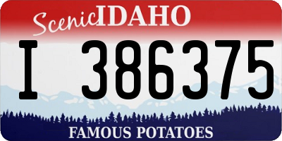 ID license plate I386375