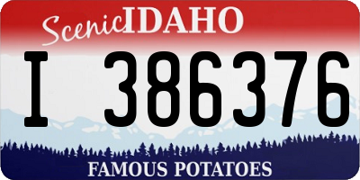 ID license plate I386376