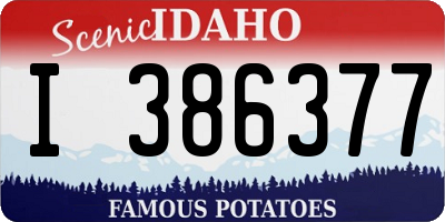 ID license plate I386377
