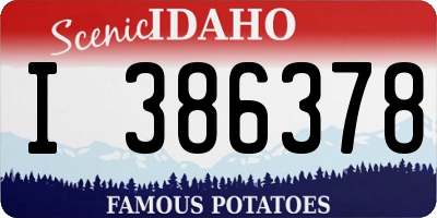 ID license plate I386378