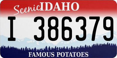 ID license plate I386379