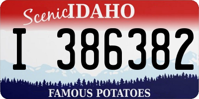ID license plate I386382