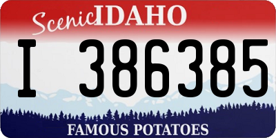 ID license plate I386385