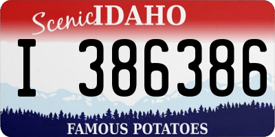 ID license plate I386386