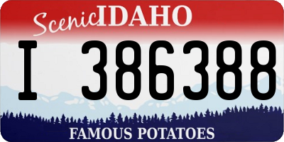 ID license plate I386388