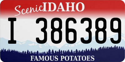 ID license plate I386389