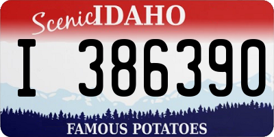 ID license plate I386390