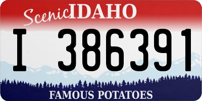 ID license plate I386391