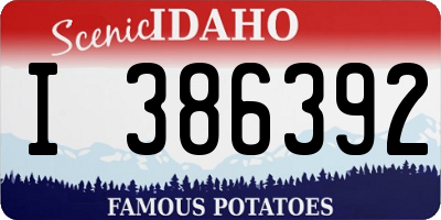 ID license plate I386392