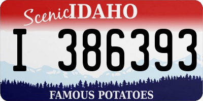ID license plate I386393