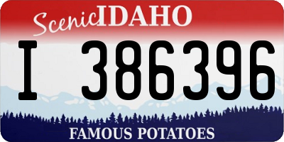 ID license plate I386396