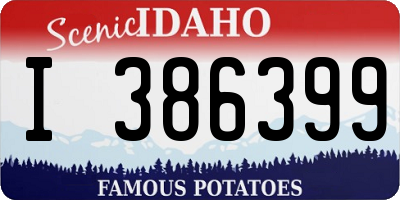 ID license plate I386399
