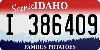 ID license plate I386409