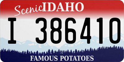 ID license plate I386410