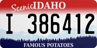 ID license plate I386412