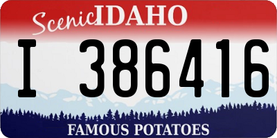 ID license plate I386416