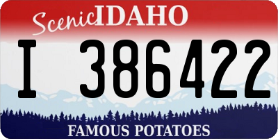 ID license plate I386422