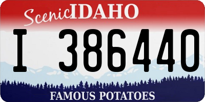 ID license plate I386440