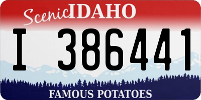 ID license plate I386441