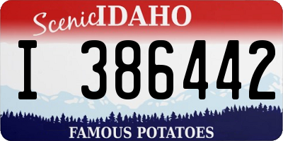 ID license plate I386442