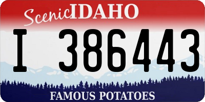 ID license plate I386443