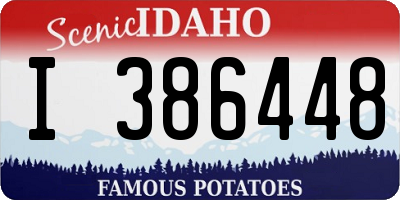 ID license plate I386448