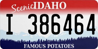 ID license plate I386464