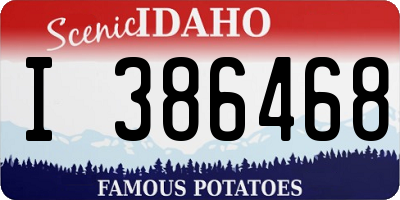 ID license plate I386468