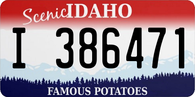 ID license plate I386471