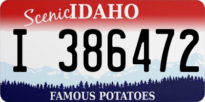 ID license plate I386472