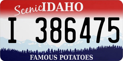 ID license plate I386475