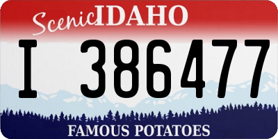 ID license plate I386477