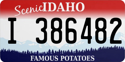 ID license plate I386482