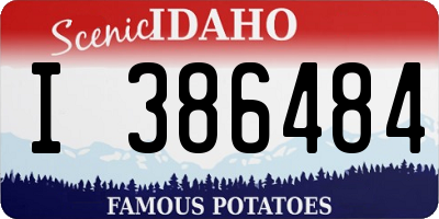 ID license plate I386484