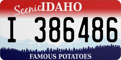 ID license plate I386486